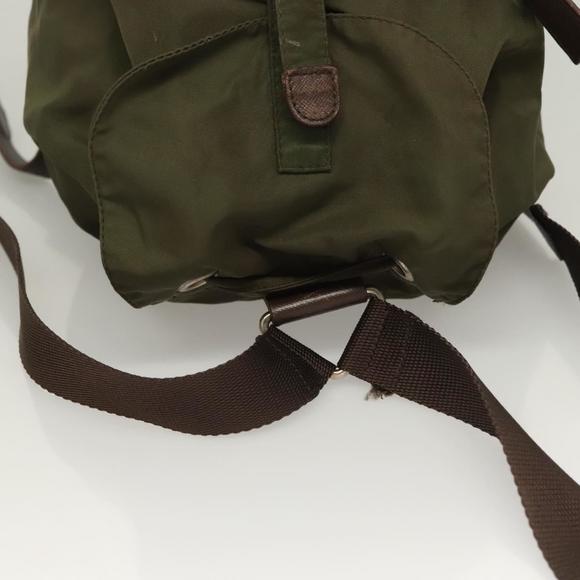 PRADA Backpack Nylon Khaki Silver Auth bs22991 main image 16